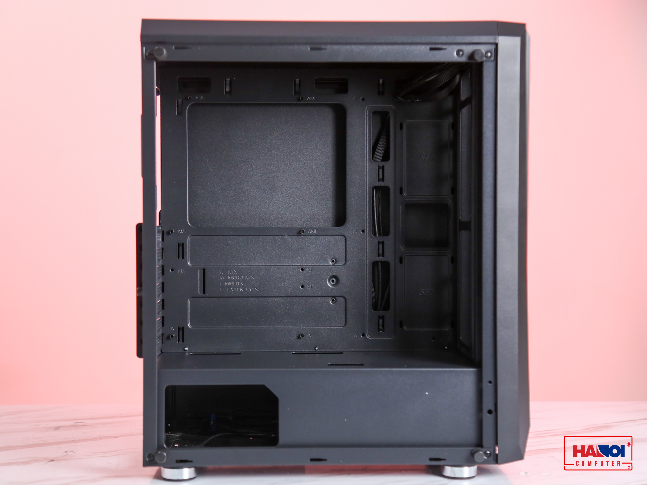 Vỏ Case Vitra Saphira W10 E-ATX Black (Mid Tower/Màu Đen) 